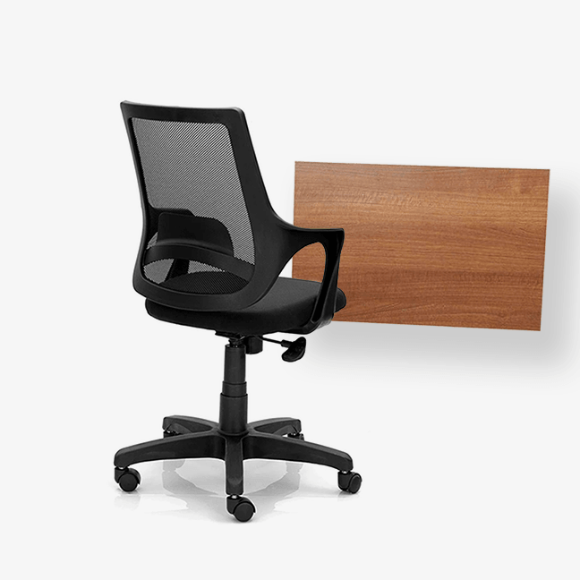 Small Wall Mounted iDesk & Mesh Back Office Chair