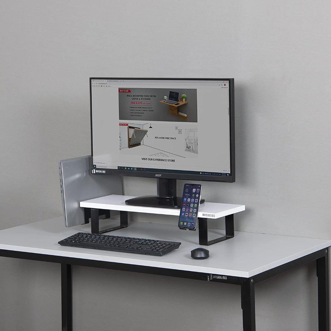 Monitor Riser Stand with Phone & Laptop Holder - InvisibleBed.com