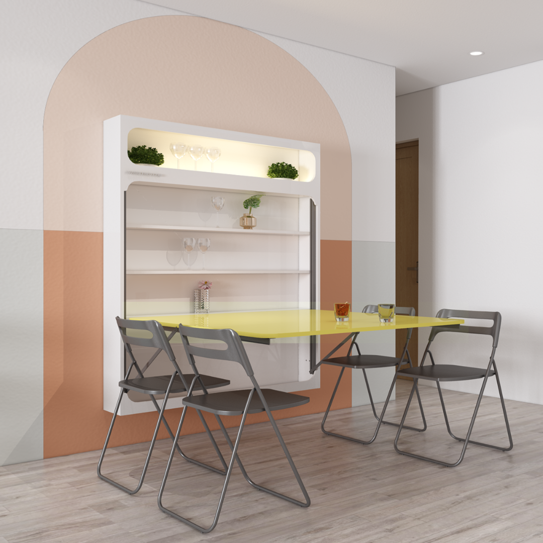 Virgo Wall Mounted Dining Table (4x4) – InvisibleBed.com