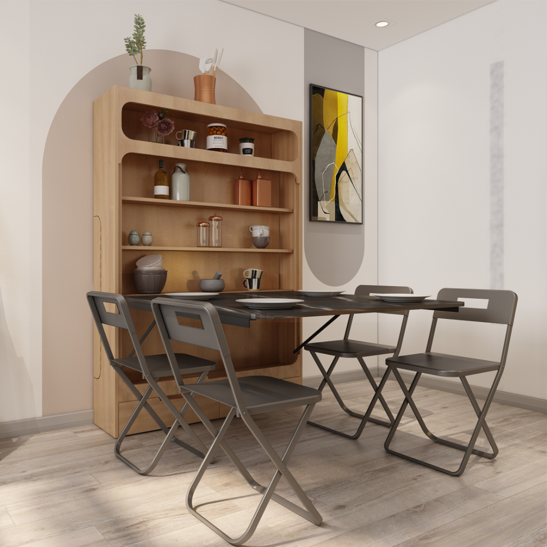 Bristo Dining Table with Chair Storage (4x4)