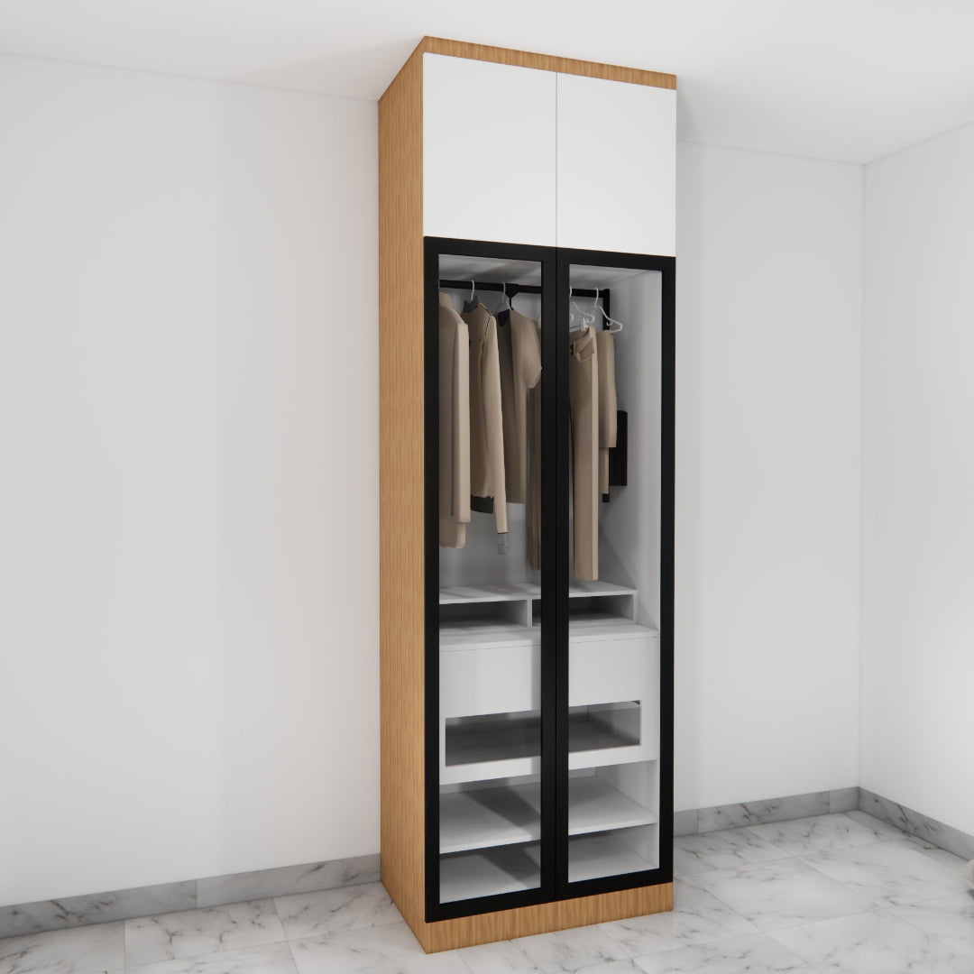 SkyLine Glass Panel Wardrobe