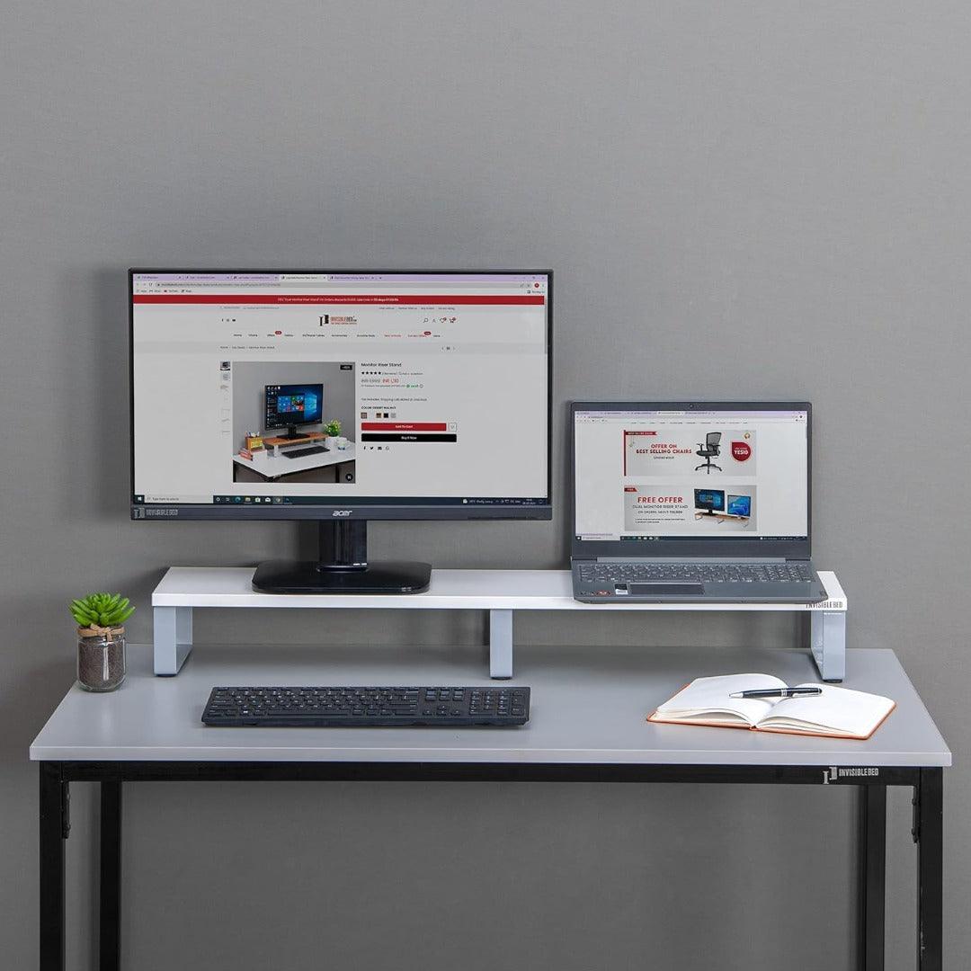 Monitor Riser Dual Monitor Avior Dual Monitor Riser Stand – InvisibleBed.com