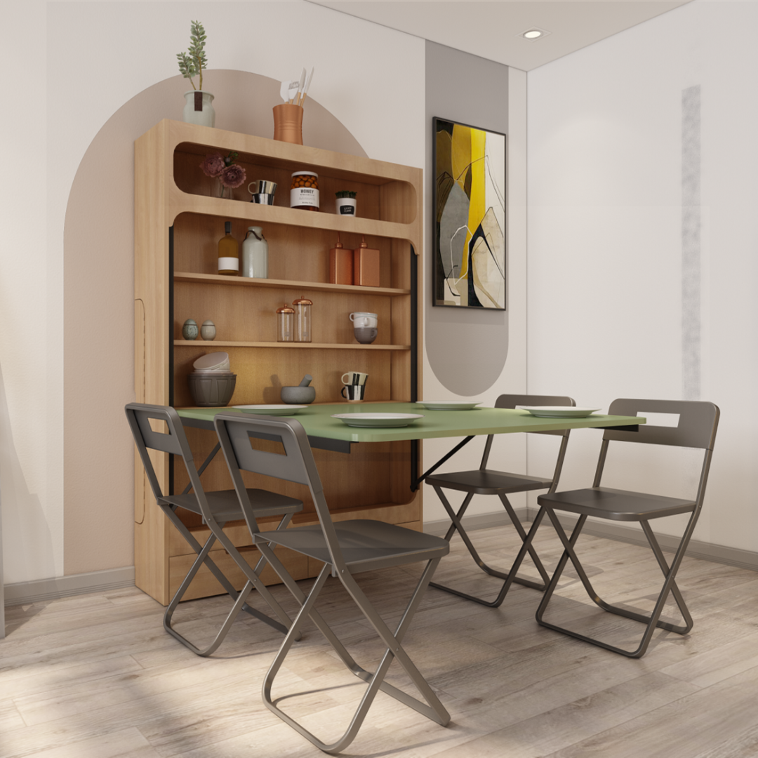 Bristo Dining Table with Chair Storage (4x4)