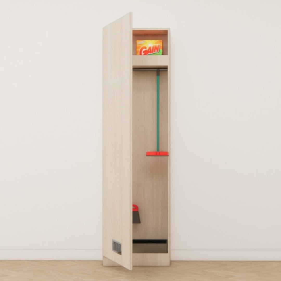 Compact Janitor Cabinet | Slim Cleaning Utility Storage Unit ...