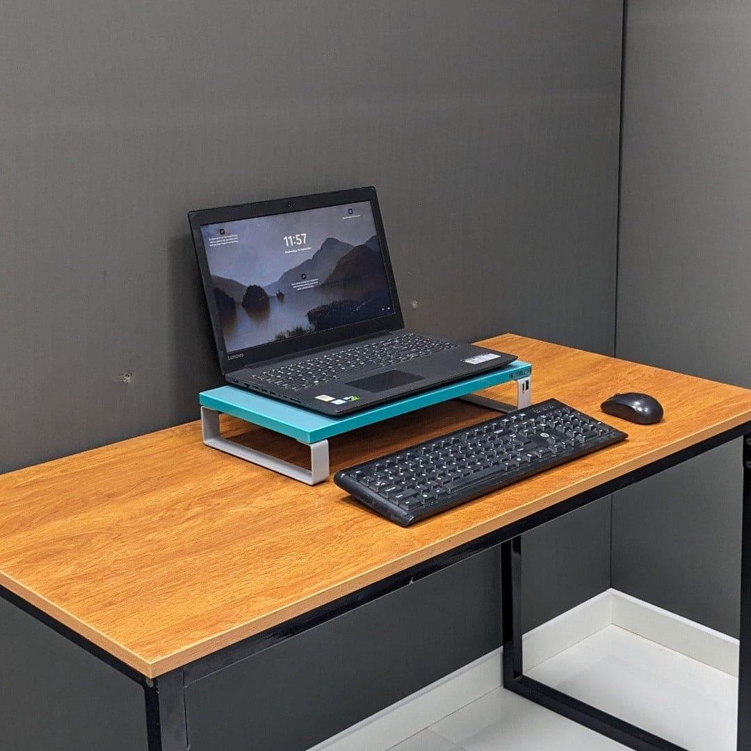 Mini Wall-Mounted iDesk with Laptop Riser Stand