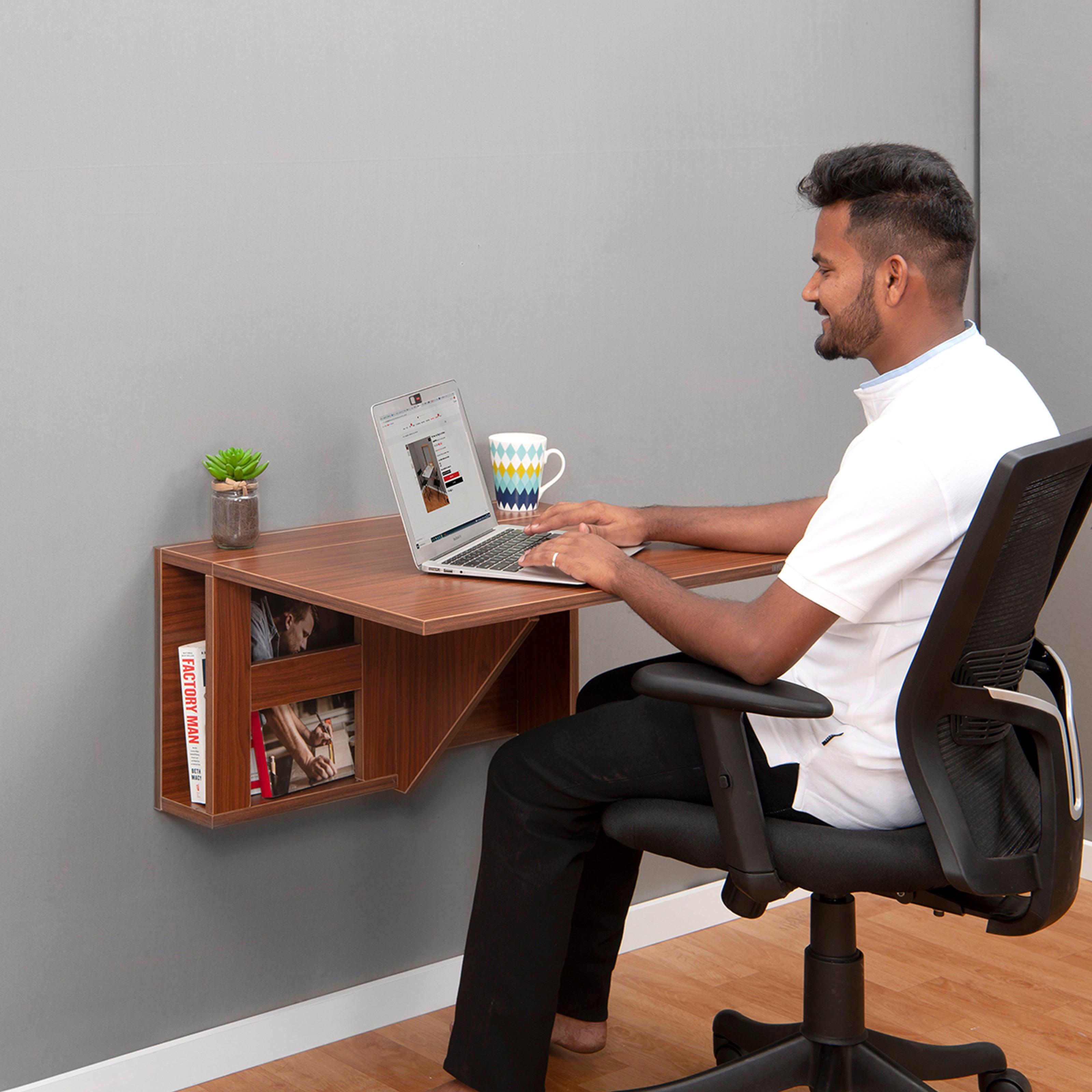 Ideske Wall Mounted iDesk with Ledge & Storage with Aries Lapdesk ...