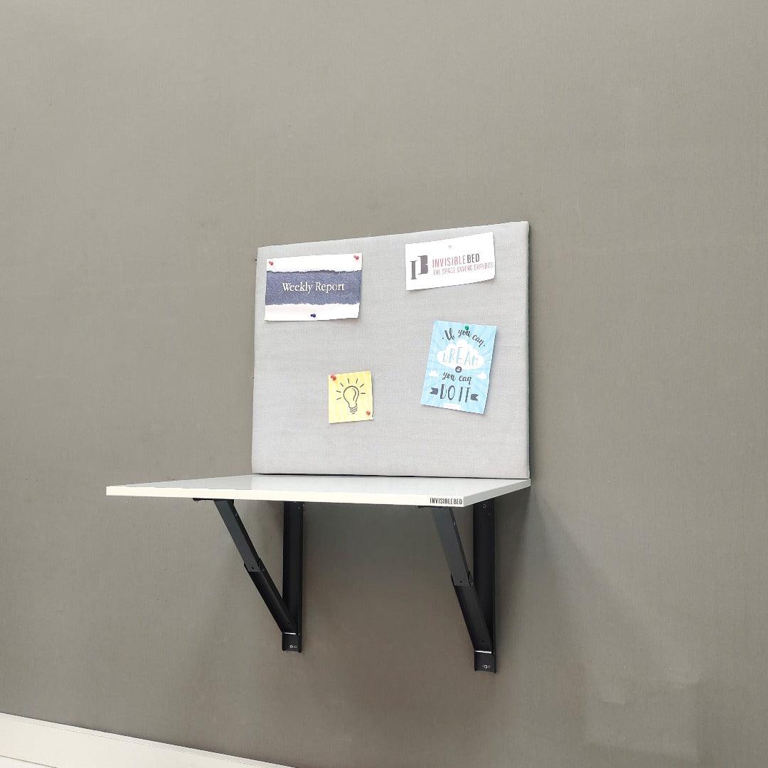 Wall Mounted iDesk With Pin-up Board - InvisibleBed.com