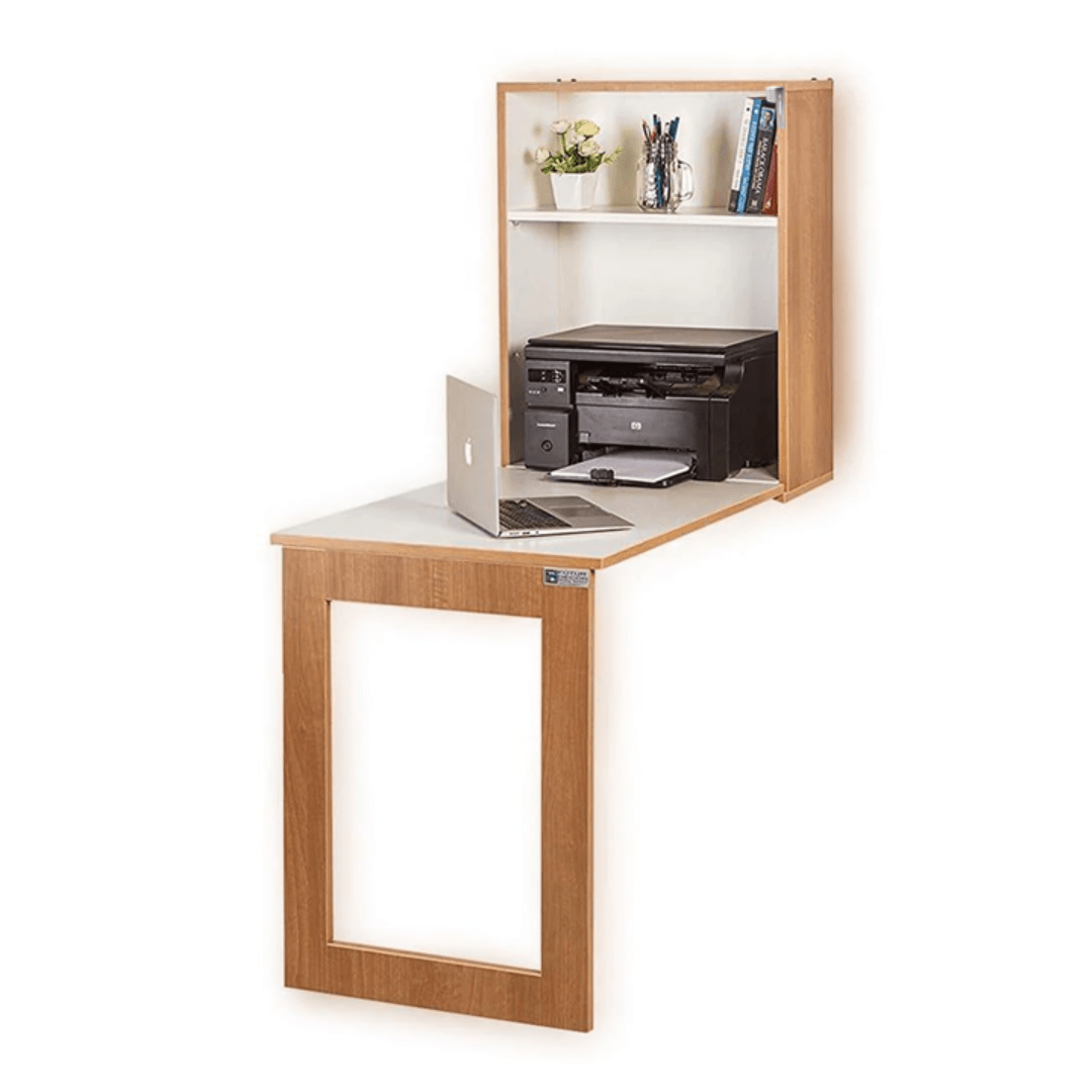 Wall Mounted Table with Storage