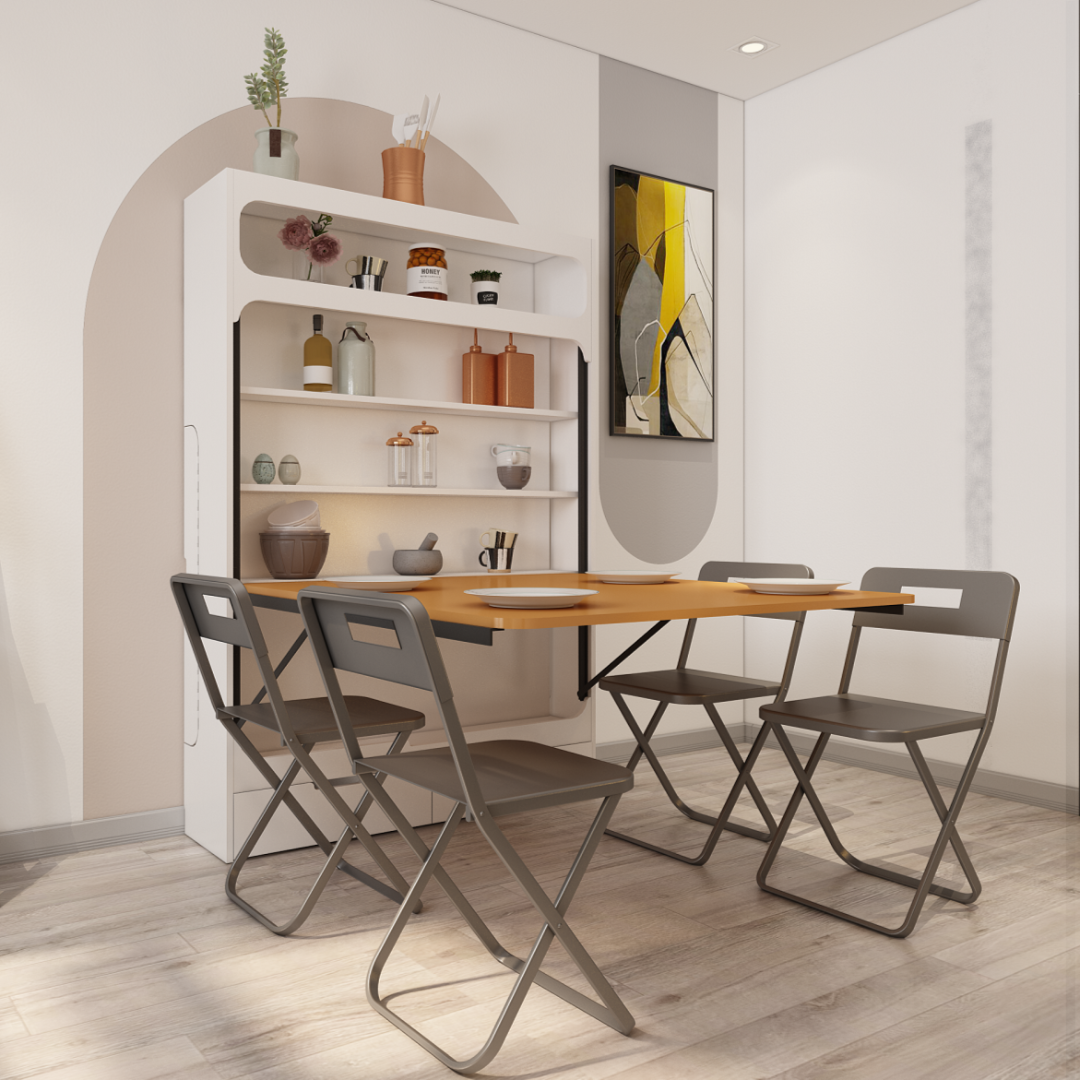 Bristo Dining Table with Chair Storage (4x4)