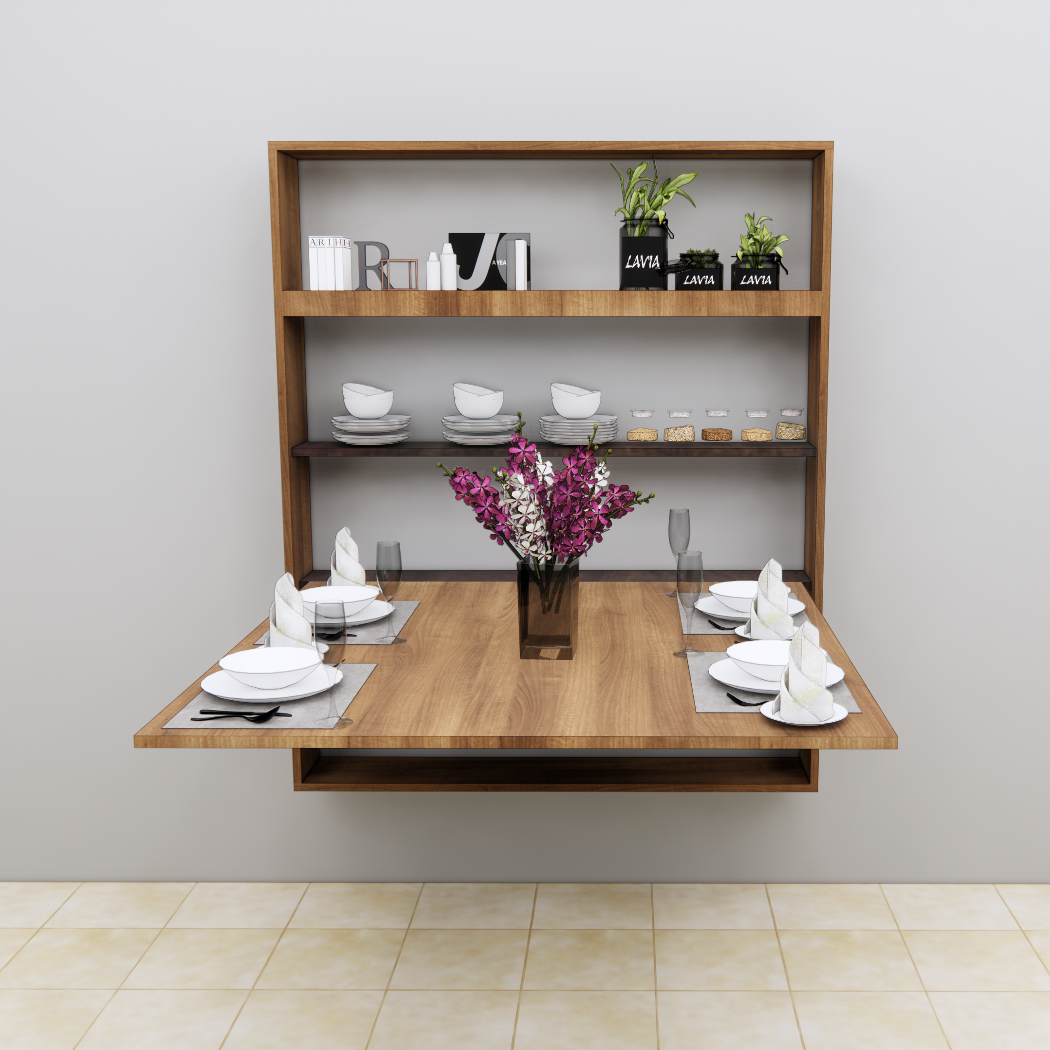 Fold down kitchen table from wall deals