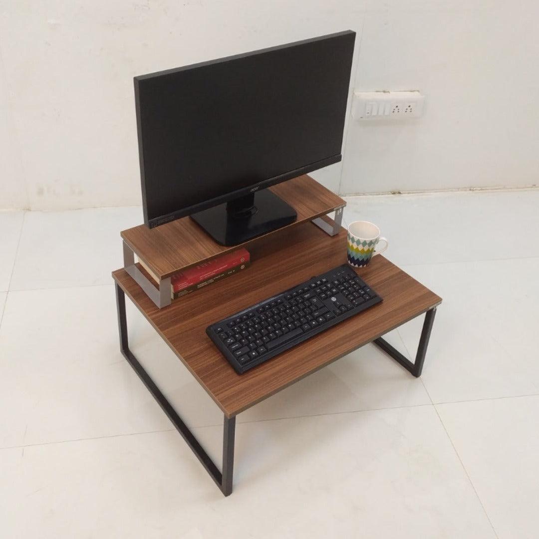 Floor Seating Desk with Monitor Riser Stand - InvisibleBed.com
