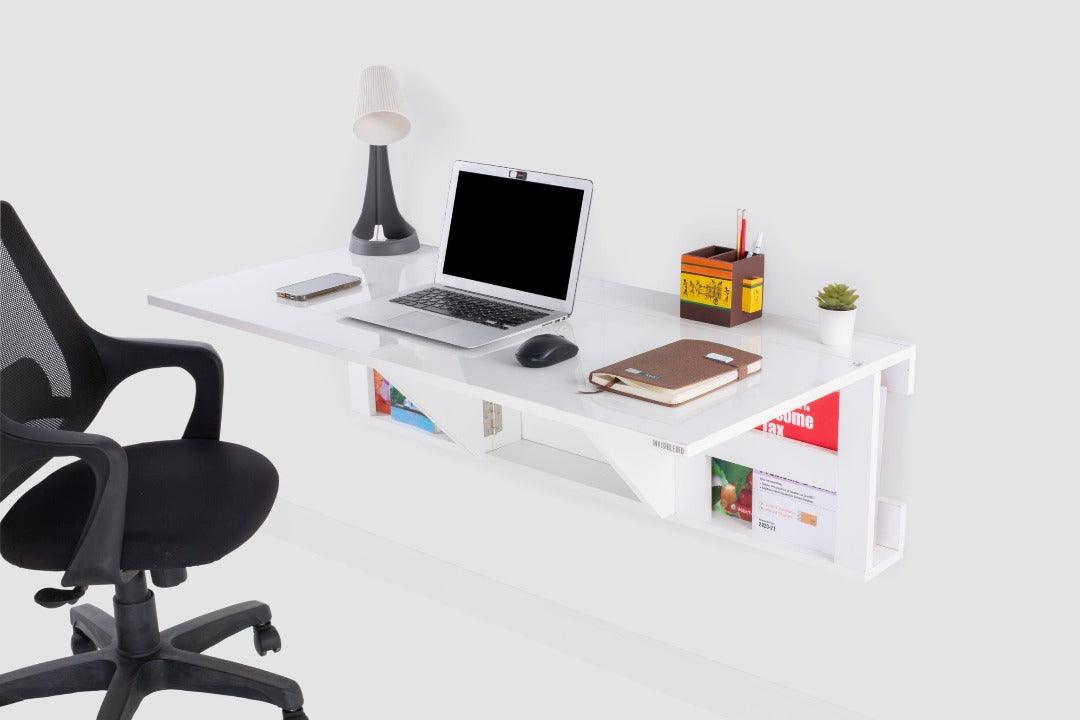 Idesk Large Wall Mounted iDesk with Ledge & Storage – InvisibleBed.com