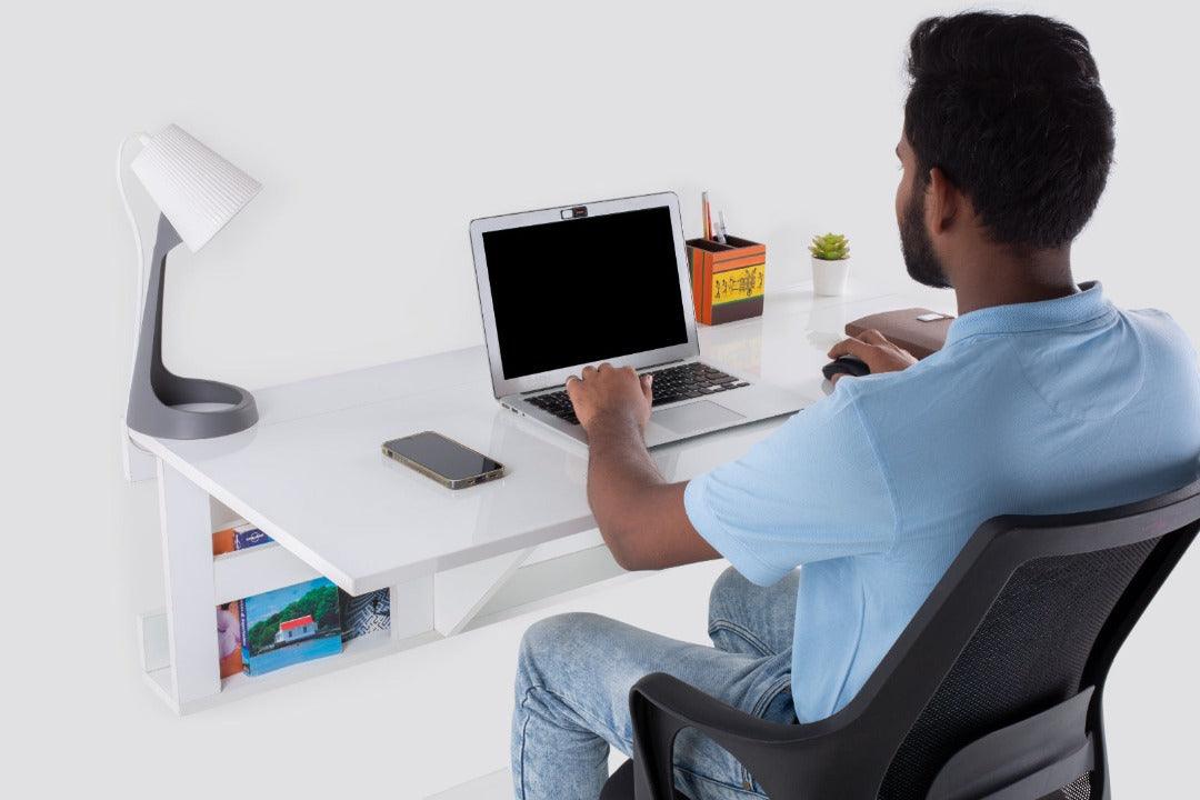 Idesk Computer Large Wall Mounted iDesk with Ledge & Storage – InvisibleBed.com