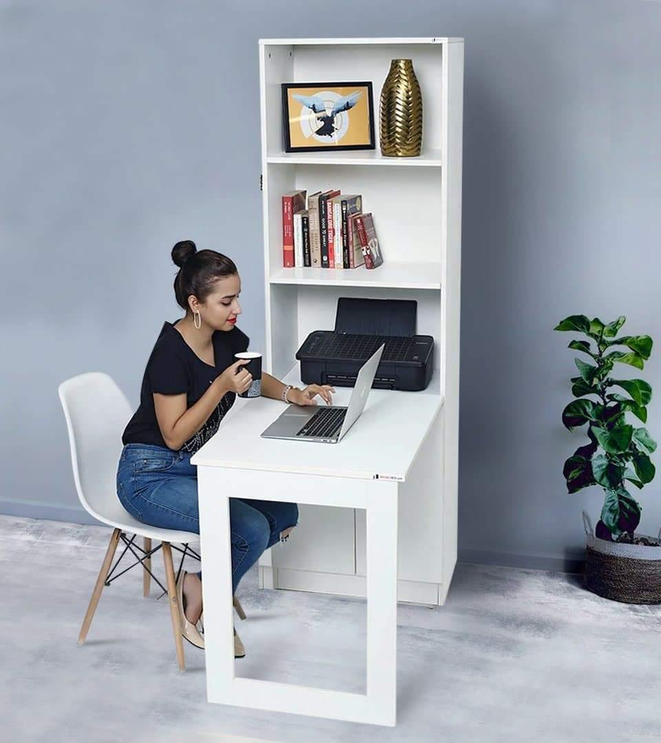 Medium Floor Standing Table with Shelves