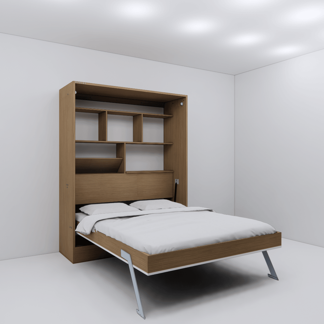 Queen Size Bed With Storage and Desk