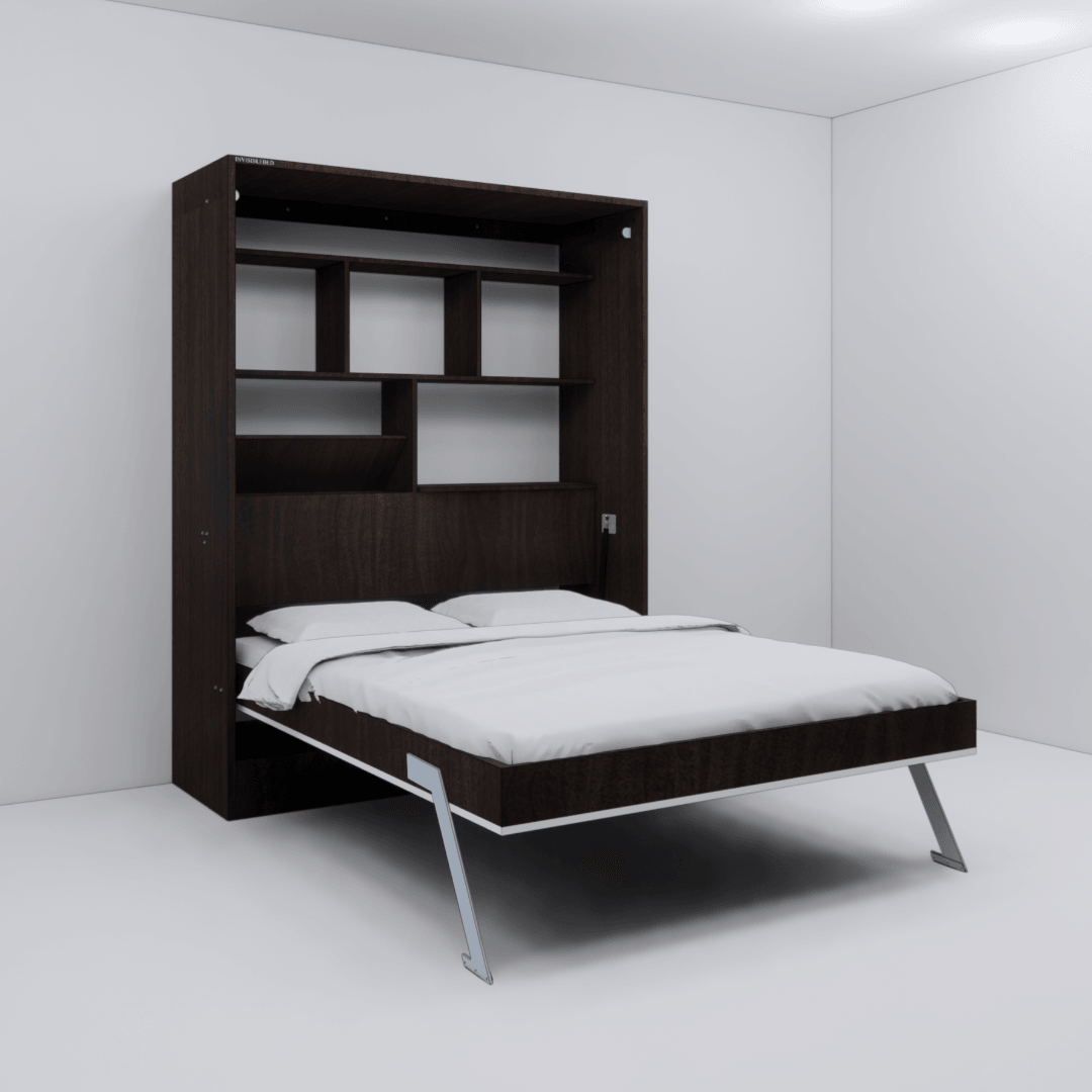 Queen Size Bed With Storage and Foldable Table