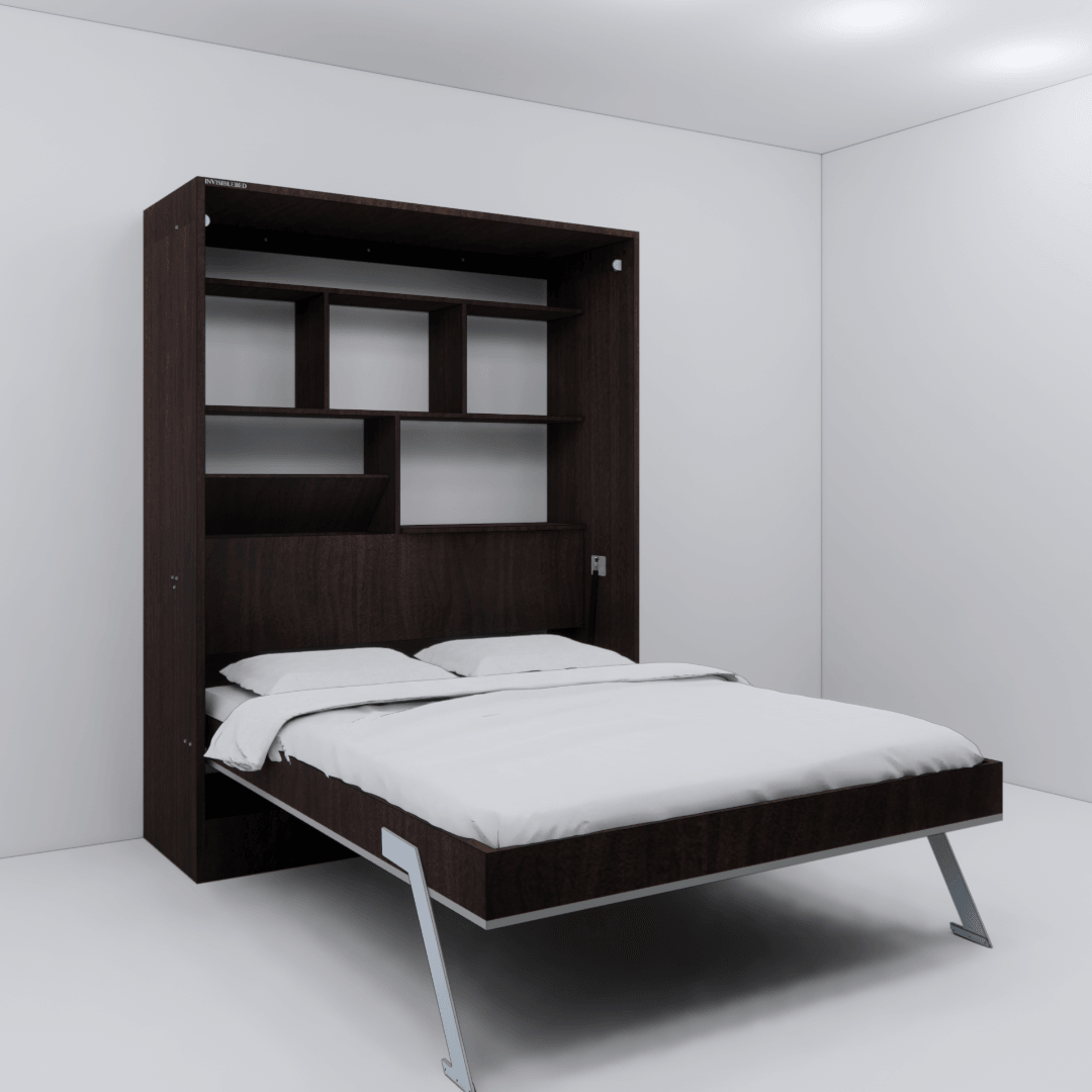 Queen Size Bed With Storage and Foldable Table