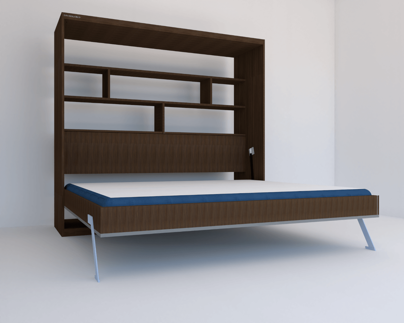 Queen Size Horizontal Bed With Storage & Foldable Table