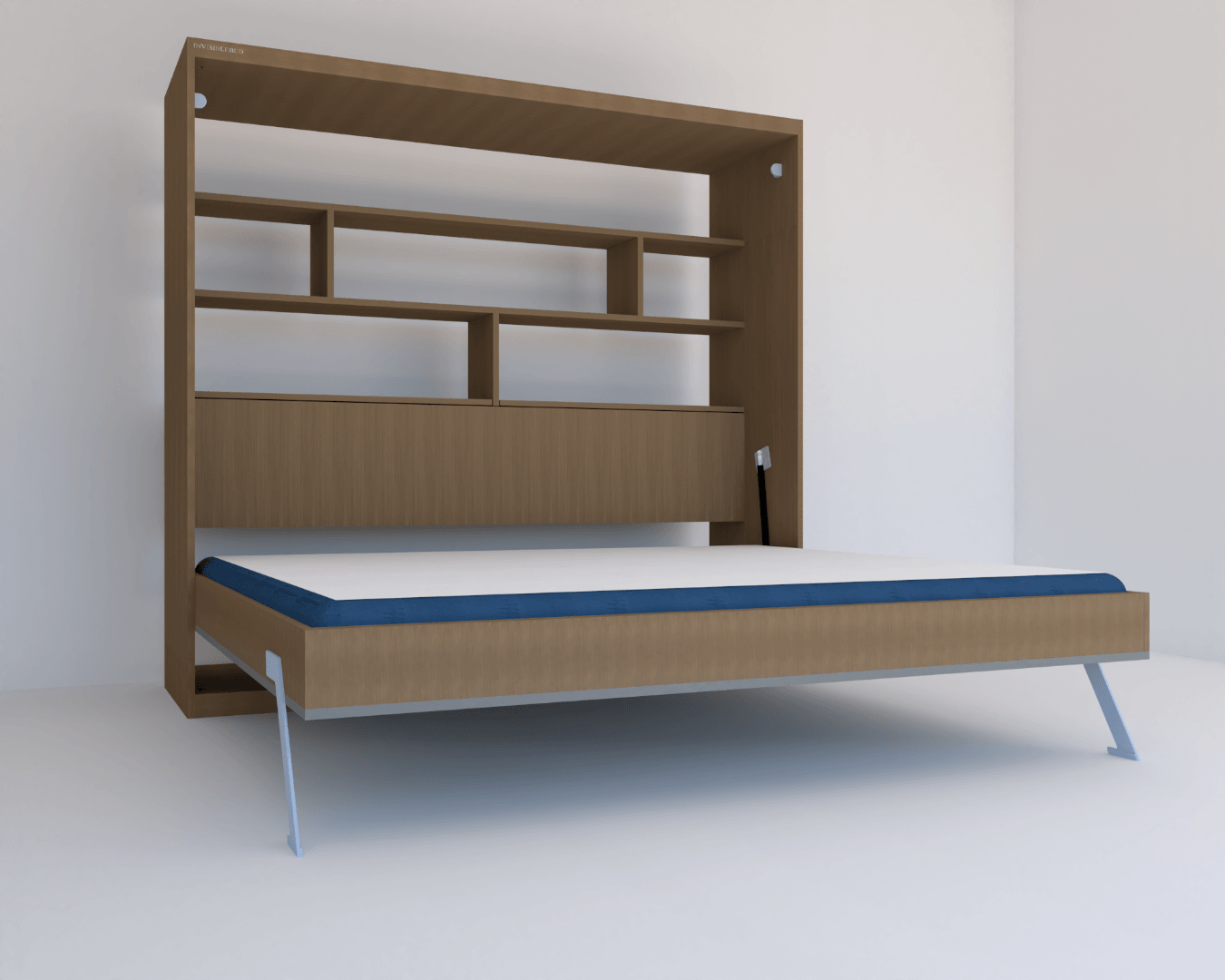 Queen Size Horizontal Bed with Storage