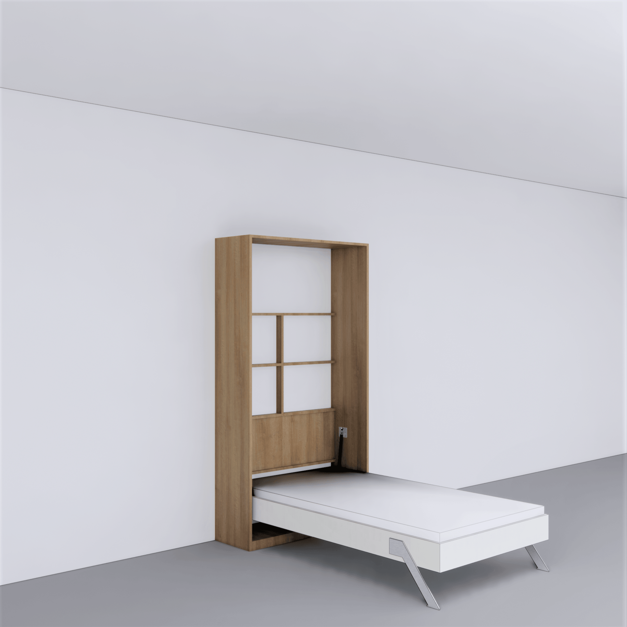 Single Vertical Bed with iDesk - InvisibleBed.com