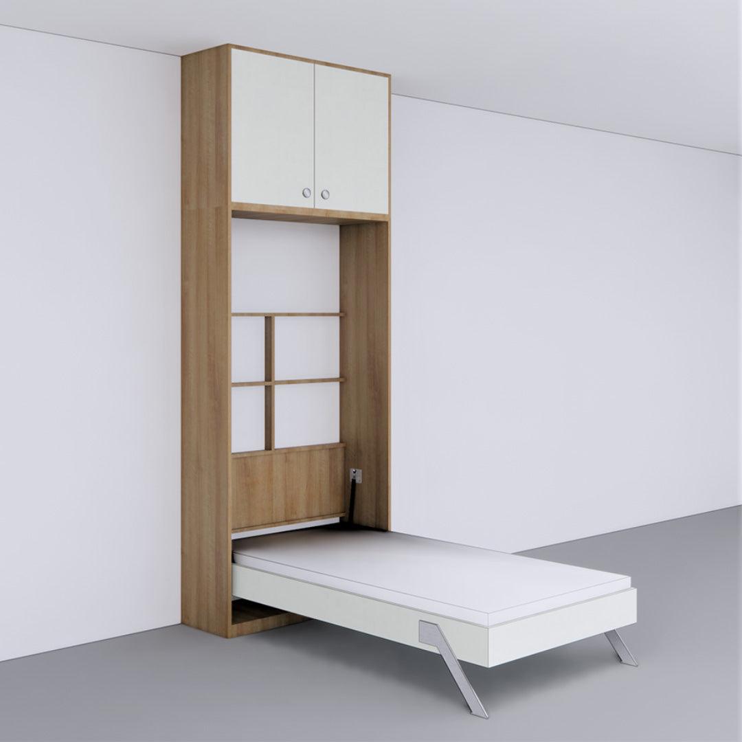 Single Vertical Bed with Loft and iDesk