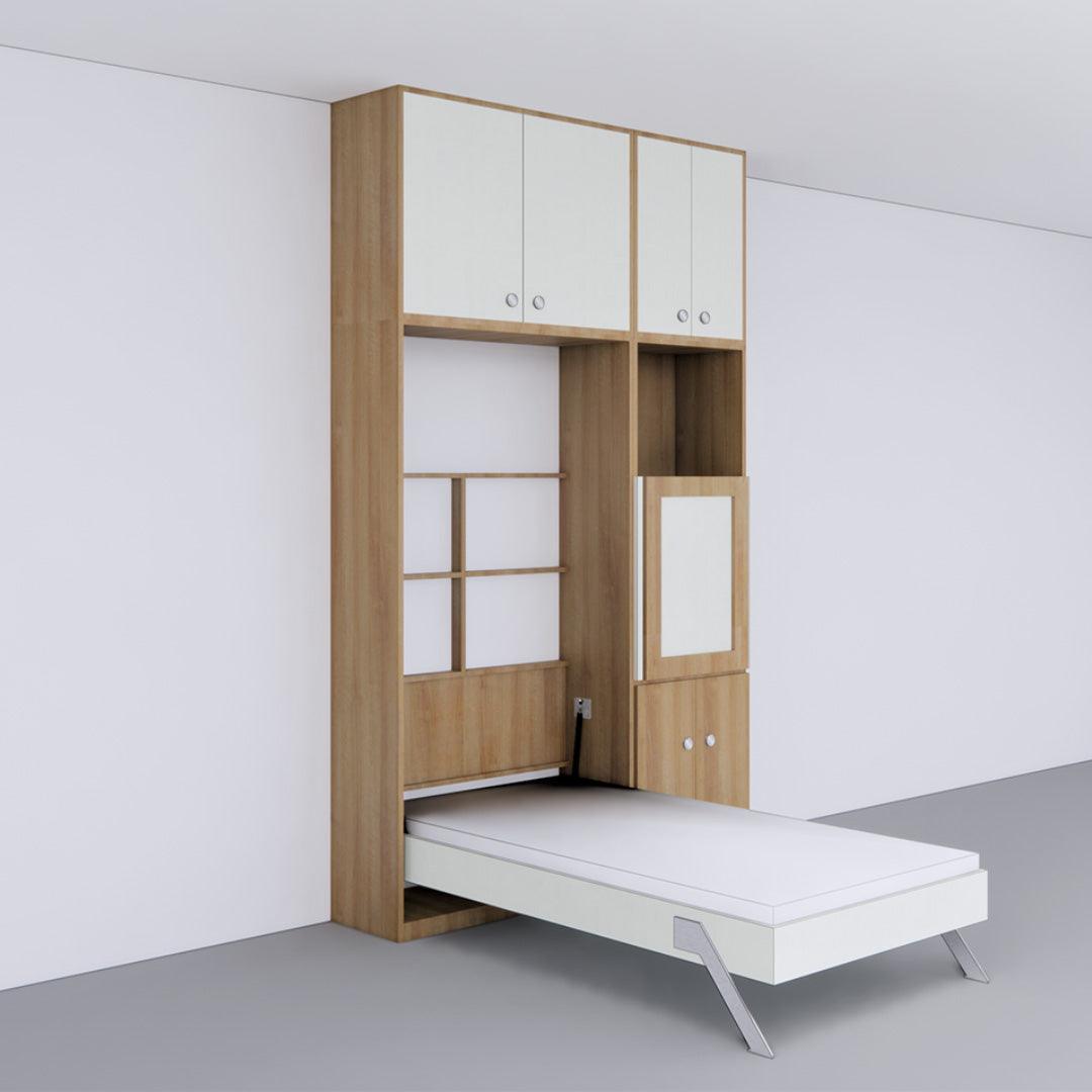 Single Vertical Bed with Loft and iTable Medium
