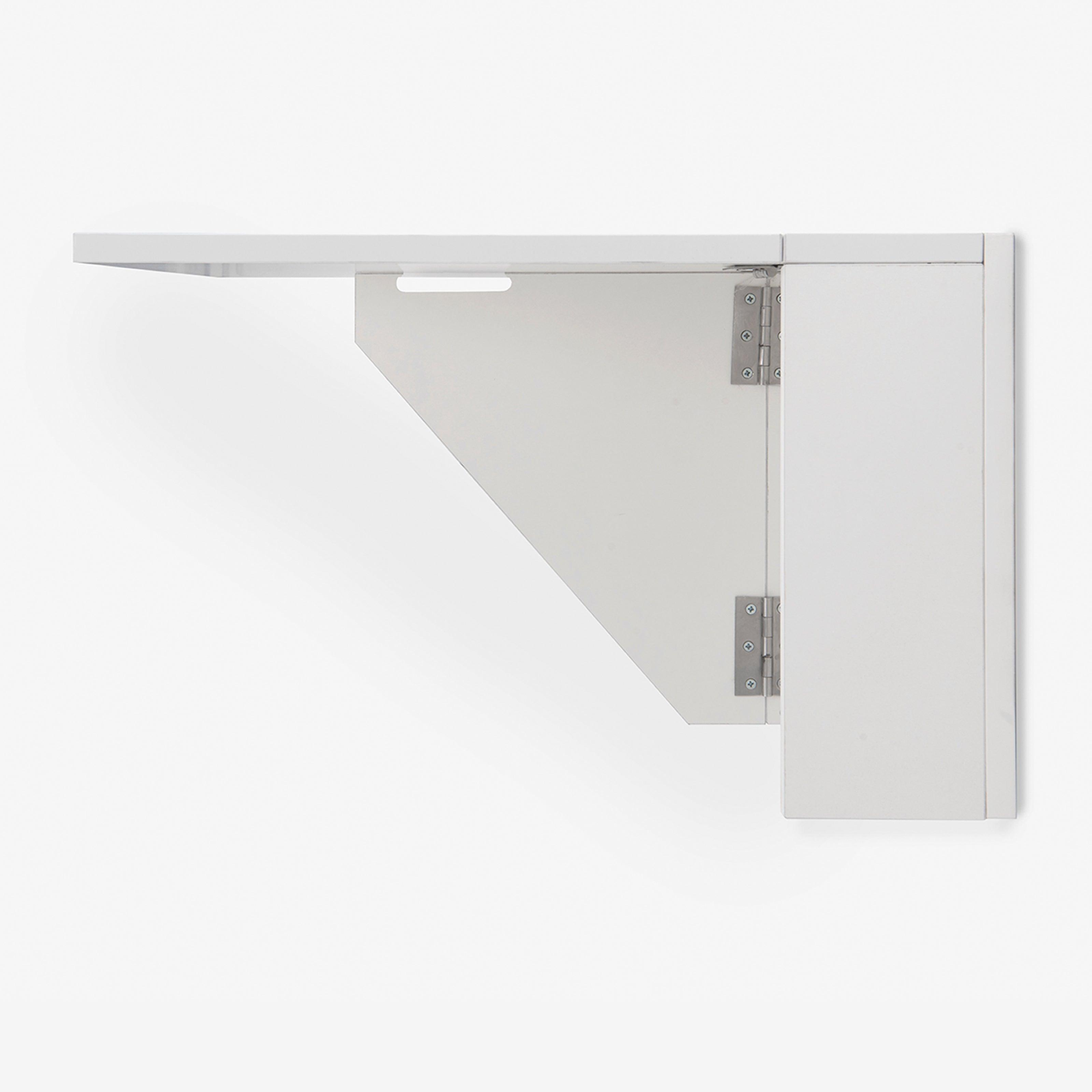 Wall Mounted iDesk with Ledge & Storage