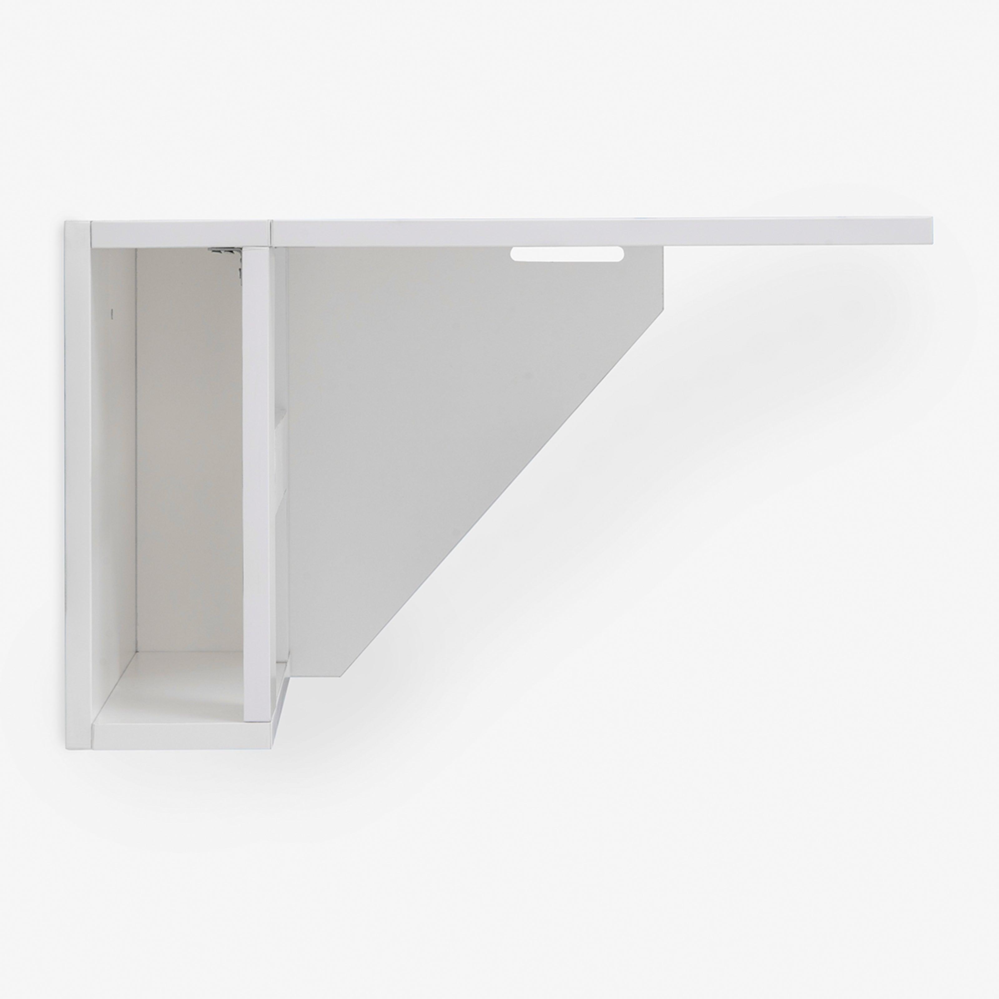 Wall Mounted iDesk with Ledge & Storage